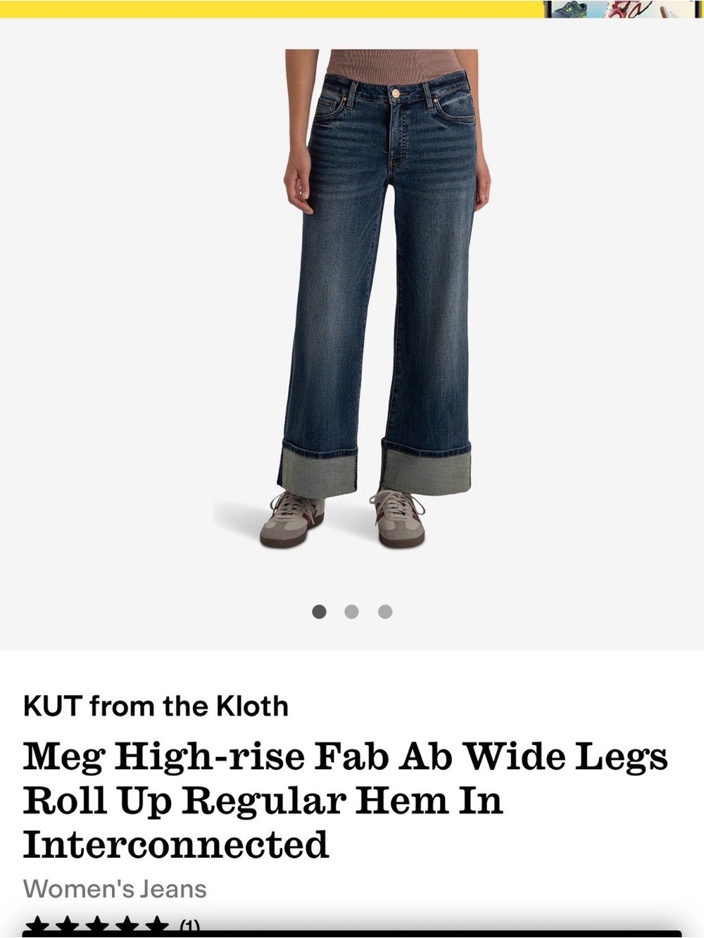 NWT Kut From The Kloth Meg High Rise Fab Ab Wide Leg Jeans Sz. 2 - Picture 6 of 8